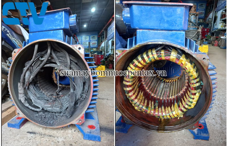 Nguyên nhân và biện pháp xử lý khi động cơ máy bơm bị cháy