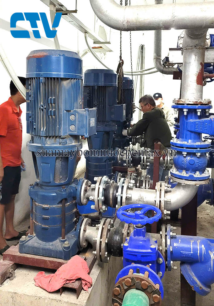 Sửa máy bơm trục đứng Pentax tại Hà Nội – Thay bộ ruột buồng cánh chuyên nghiệp