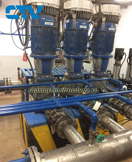Thi công sửa máy bơm trục đứng tại Thanh Xuân-Hà Nội
